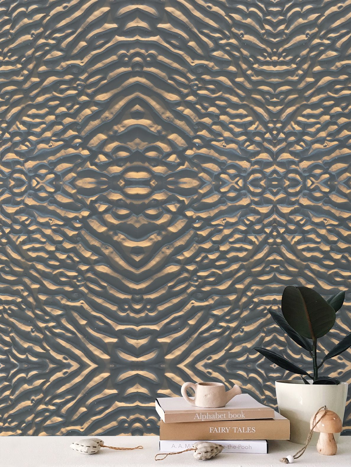 Patterns at Dusk Wallpaper - Moody Coastal Feature Wall