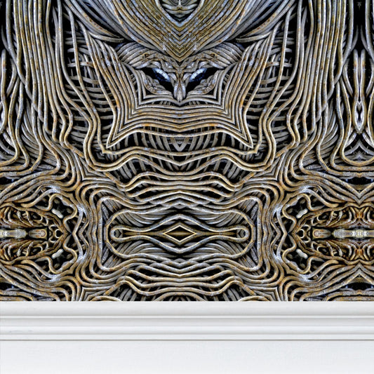 Shadow Wire Wallpaper - Dimensional Industrial Designer Wallpaper