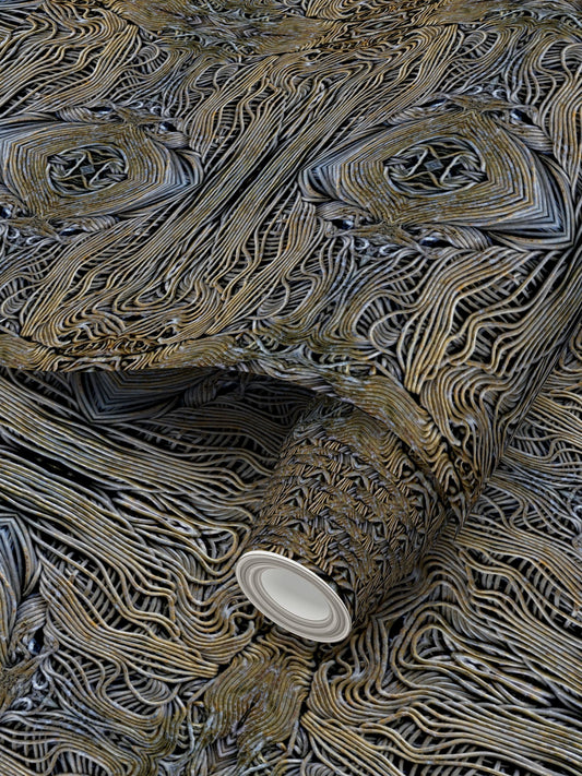 Wire Horizontal Wallpaper - Contemporary Industrial Designer Wallpaper