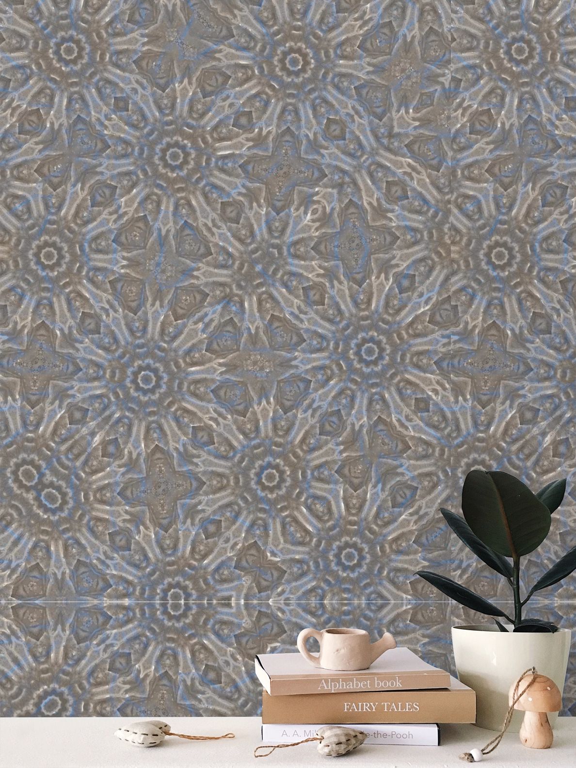 Sand Flowers Wallpaper - Botanical Coastal Feature Wall