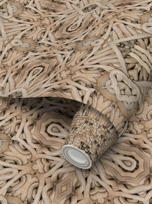 Knitted Rope Wallpaper - Textural Industrial Nautical Wallpaper