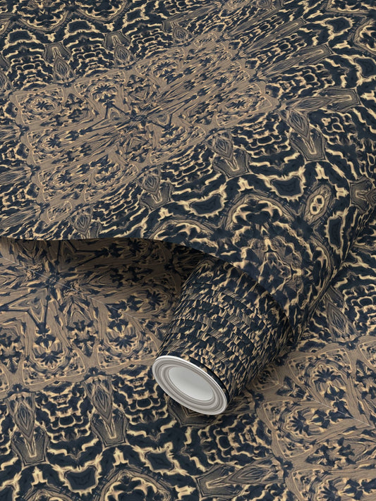 Square Sand Design Wallpaper - Geometric Coastal Feature Wall