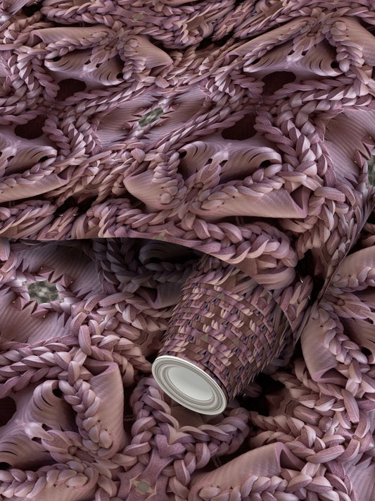 Yoga Wallpaper in Pink - Mindfulness-Inspired Pattern by David Booth MRSS