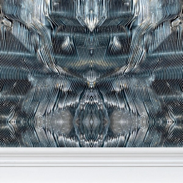 Wired Silver Wallpaper - Contemporary Industrial Feature Wall