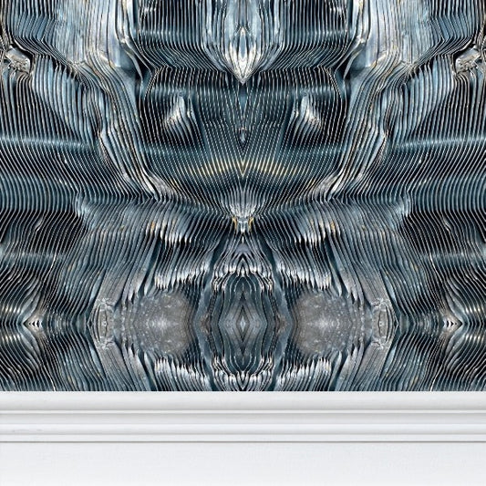 Wired Silver Wallpaper - Contemporary Industrial Feature Wall