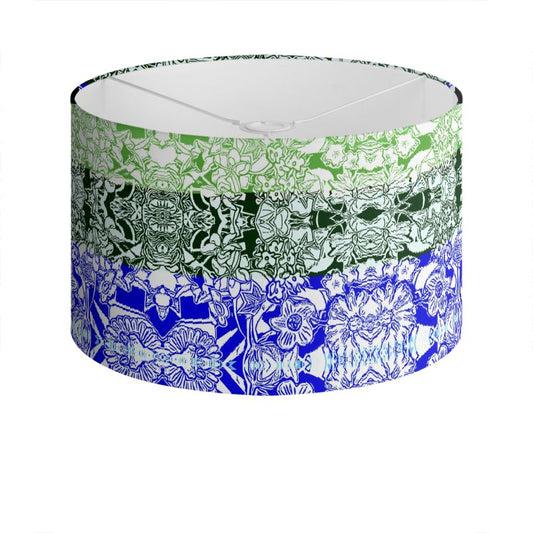 Flower Stripes Lamp Shade - Designer Botanical Lighting