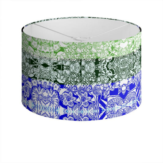 Flower Stripes Lamp Shade - Designer Botanical Lighting