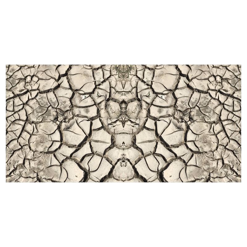 Cracked Earth Voile Curtain - Sheer Designer Window Dressing