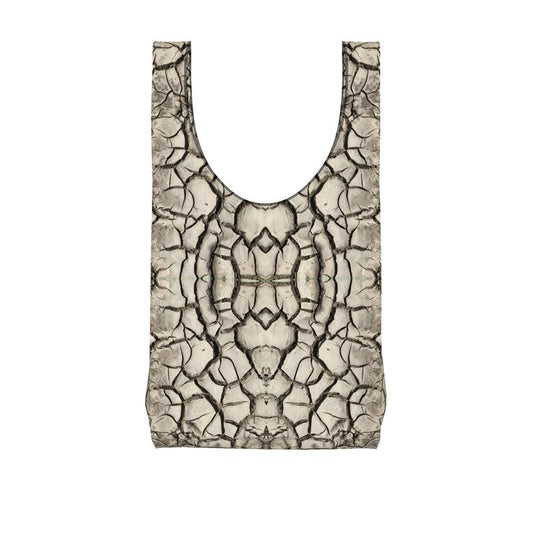 Cracked Earth Designer Parachute Shopping Bag