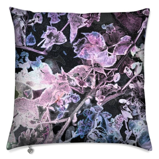 Night Flowers Cushion - Designer Botanical Home Decor