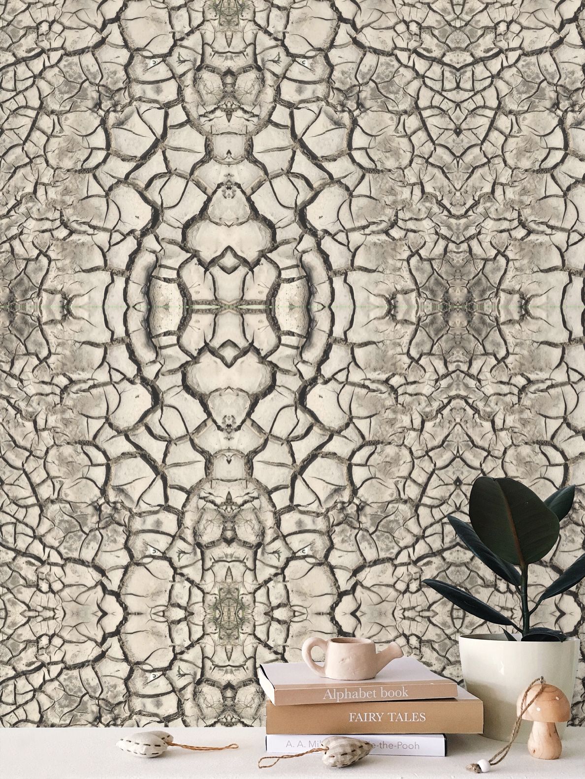 Earth Cracks Wallpaper - Natural Industrial Designer Wallpaper