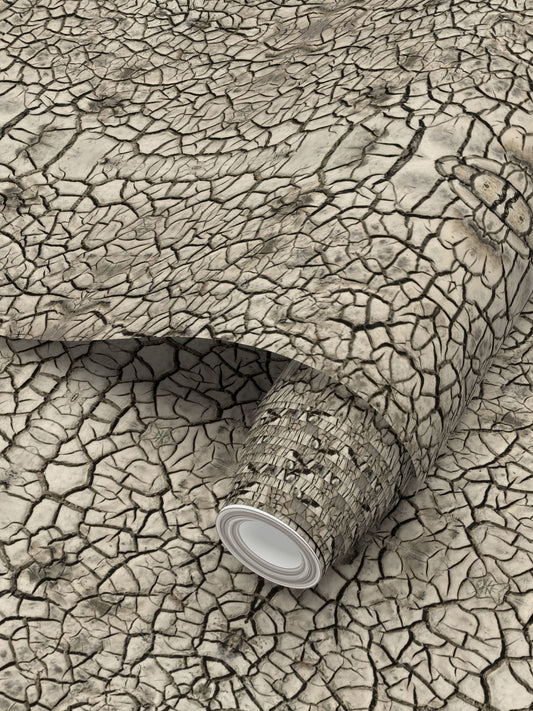 Cracked Earth Wallpaper - Organic Industrial Designer Wallpaper