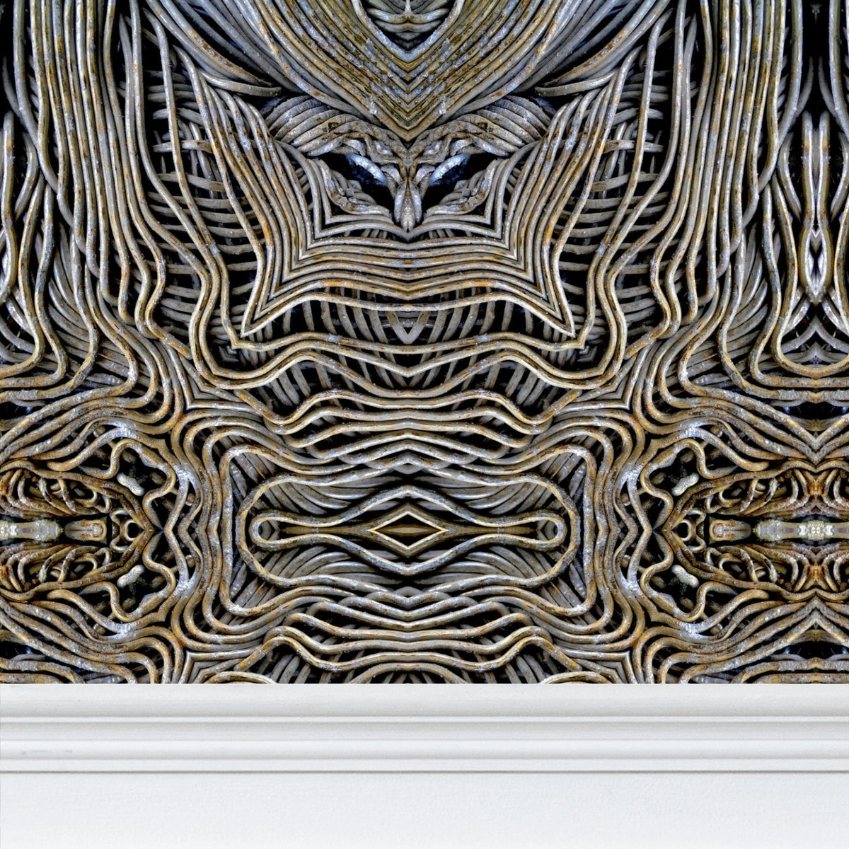 Shadow Wire Wallpaper - Dimensional Industrial Designer Wallpaper