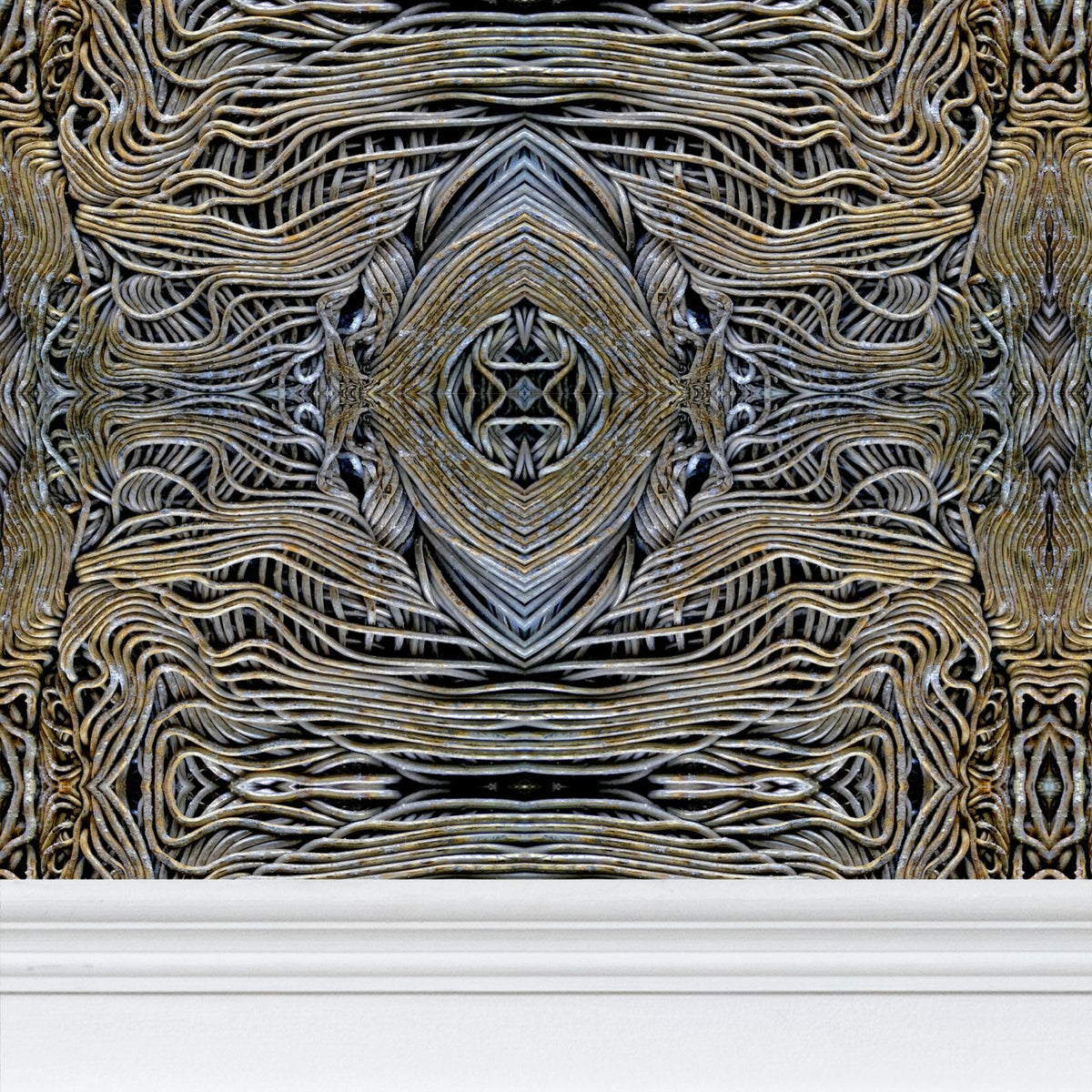Wire Horizontal Wallpaper - Contemporary Industrial Designer Wallpaper