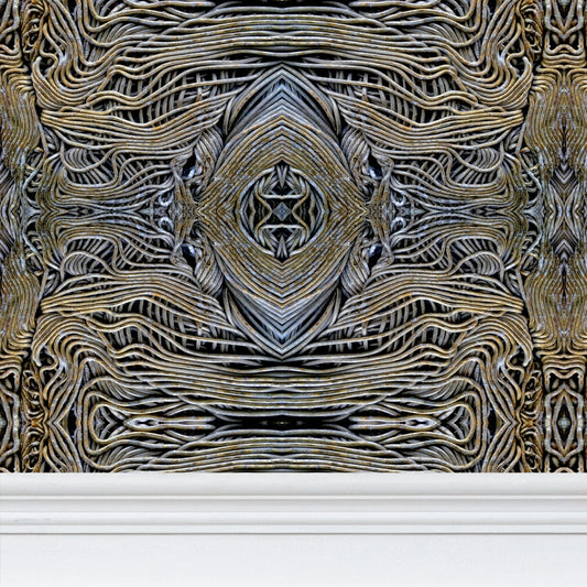 Wire Horizontal Wallpaper - Contemporary Industrial Designer Wallpaper