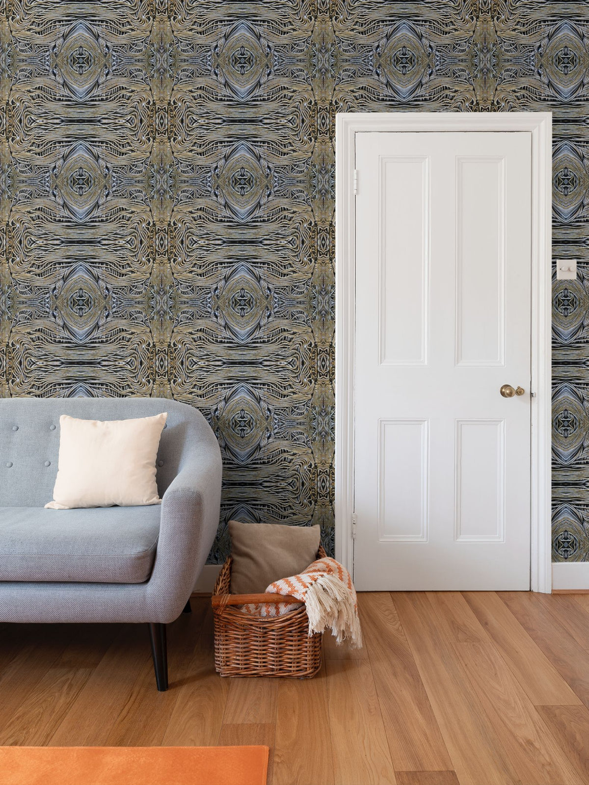 Wire Horizontal Wallpaper - Contemporary Industrial Designer Wallpaper