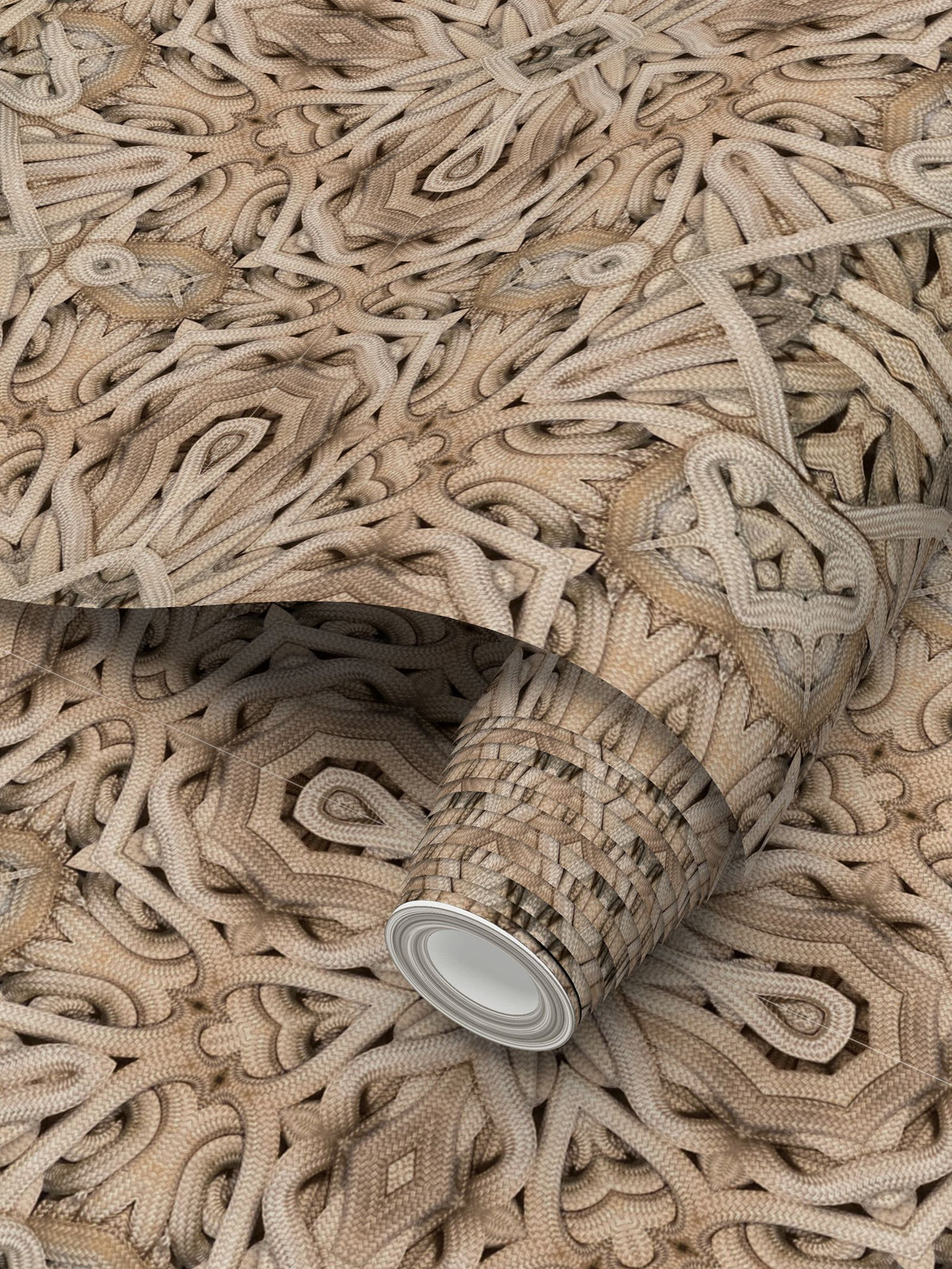 Knitted Rope Wallpaper - Textural Industrial Nautical Wallpaper