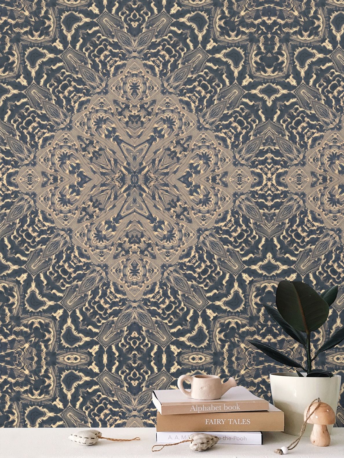 Square Sand Design Wallpaper - Geometric Coastal Feature Wall