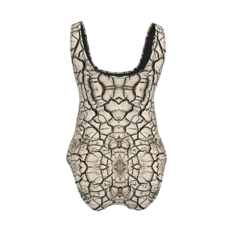 SWIMSUIT -CRACKED EARTH PATTERN