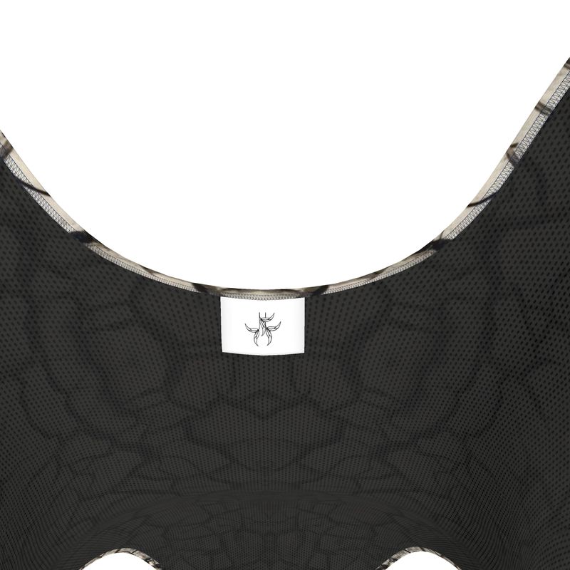 SWIMSUIT -CRACKED EARTH PATTERN
