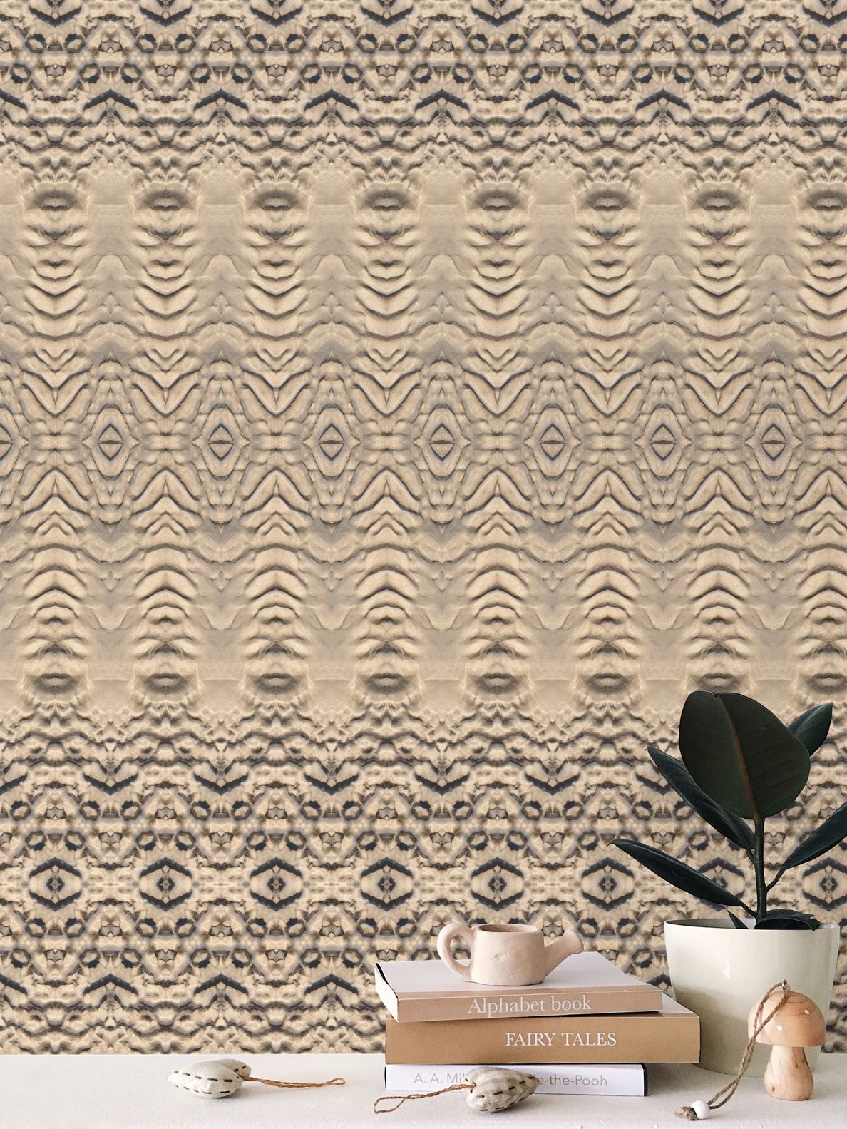 Sand Stripes Wallpaper - Coastal Feature Wall Design