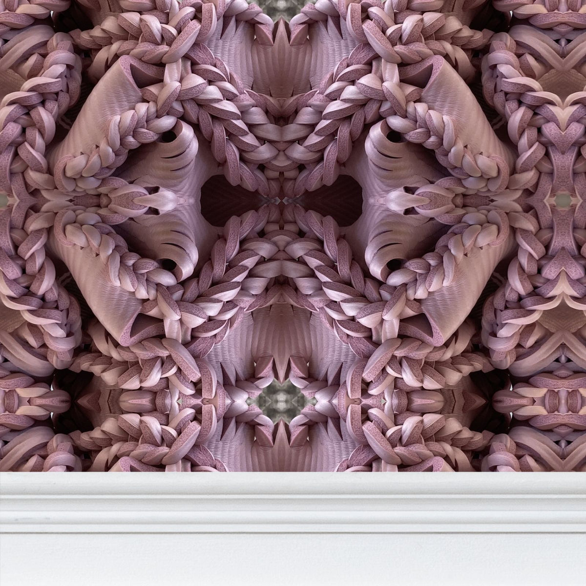 Yoga Wallpaper in Pink - Mindfulness-Inspired Pattern by David Booth MRSS