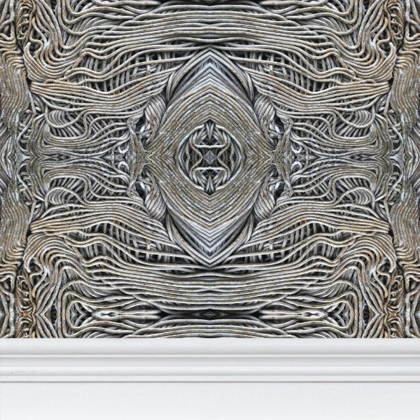 Silver Wire Wallpaper - Minimalist Industrial Designer Wallpaper