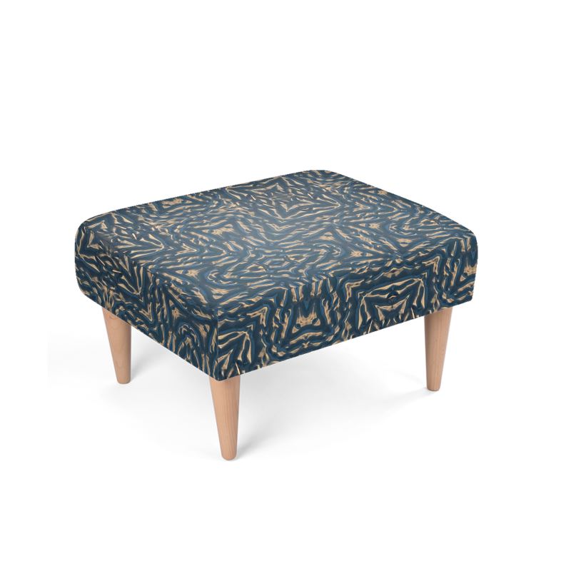 Sand Pattern Footstool - Coastal Designer Furniture