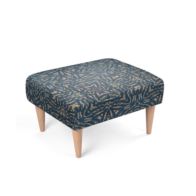 Sand Pattern Footstool - Coastal Designer Furniture