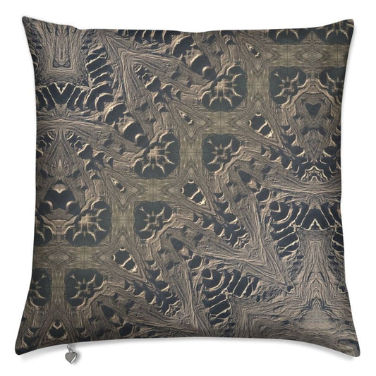 Drawing in the Sand Cushion Cover - Artistic Coastal Home Decor