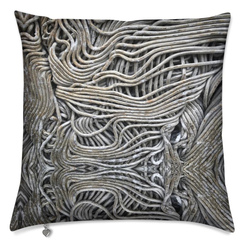 Galvanised Metal Cushion - Industrial Designer Home Decor