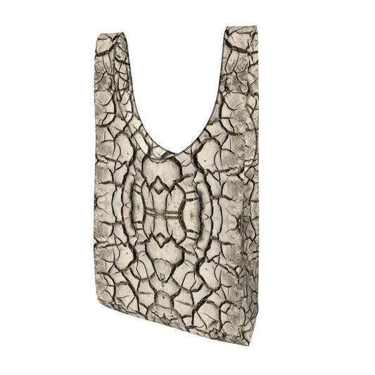Cracked Earth Designer Parachute Shopping Bag
