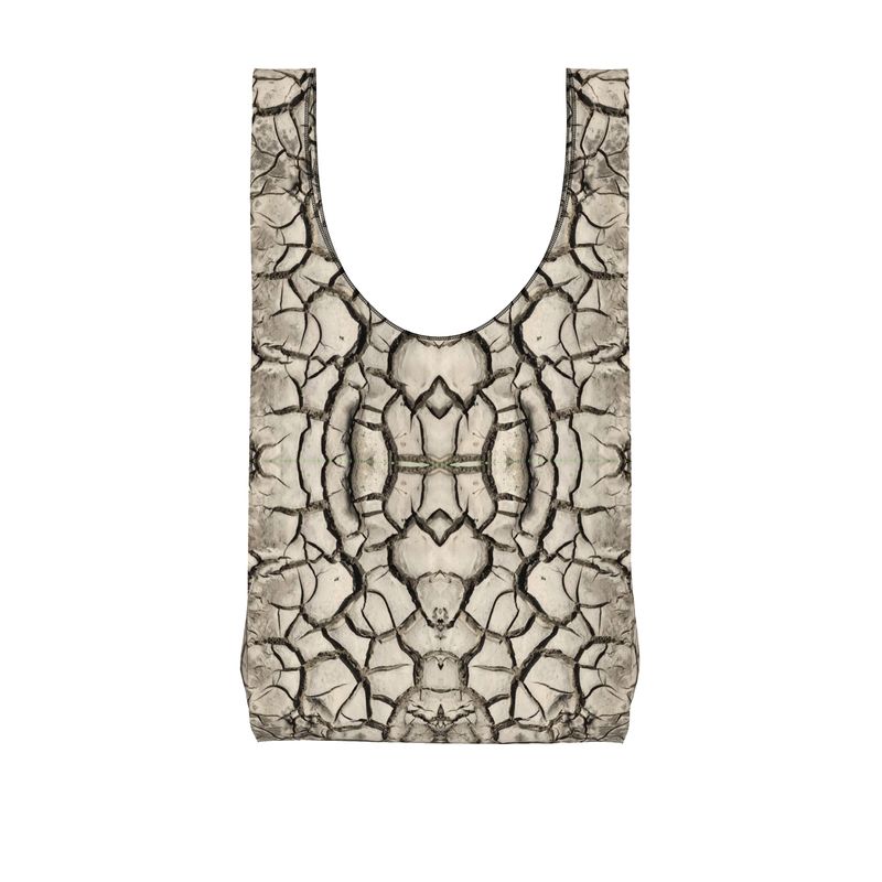 Cracked Earth Designer Parachute Shopping Bag