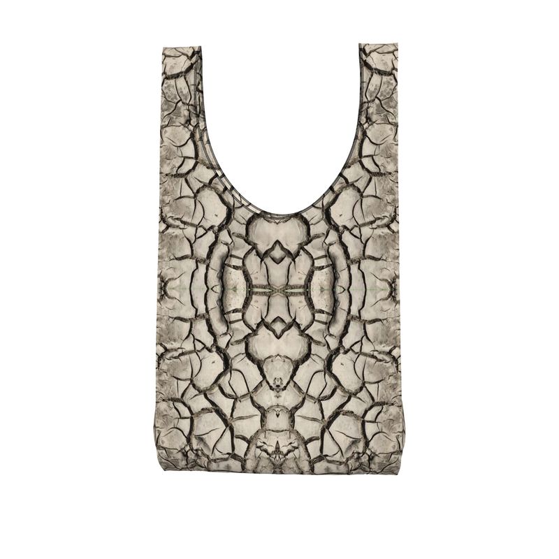 Cracked Earth Designer Parachute Shopping Bag
