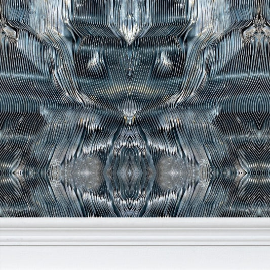 Wired Silver Wallpaper - Contemporary Industrial Feature Wall
